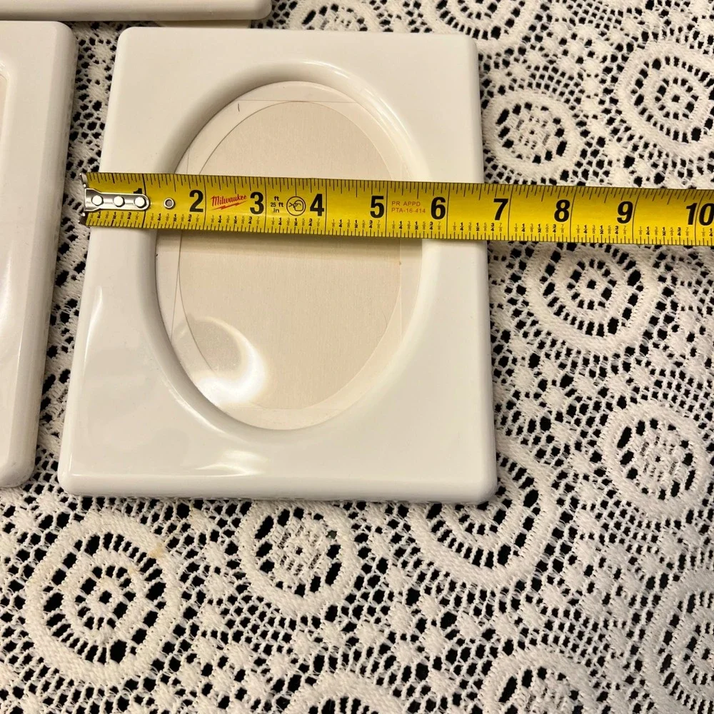 Vintage White Plastic Tupperware Photo Frames | Set of 3
